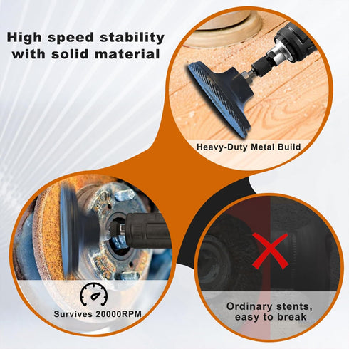 3 Inch 1/4" Prep-2 Pack Roll Lock Disc Pad Holder Quick Change Adapter - Shank for Die Grinder & Power Drill - Sanding