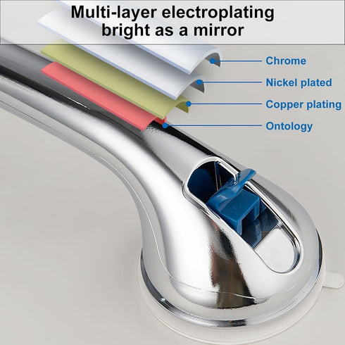 SPABOY 55cm/22in) Grab Bar Shower Handle, Shower Grab Bar with Strong Hold Suction Cup for Bathtubs and Showers, Safety