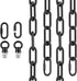 garini 10 Feet Industrial Black Light Fixture Chain, Adjustable Metal Pendant Chandelier