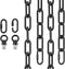 garini 15 Feet Industrial Black Light Fixture Chain, Adjustable Metal Pendant Chandelier
