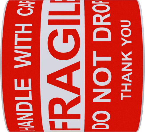 Hybsk 100 Per Roll Do Not Drop Thank You Fragile Stickers Adhesive Label (3x5 inch)