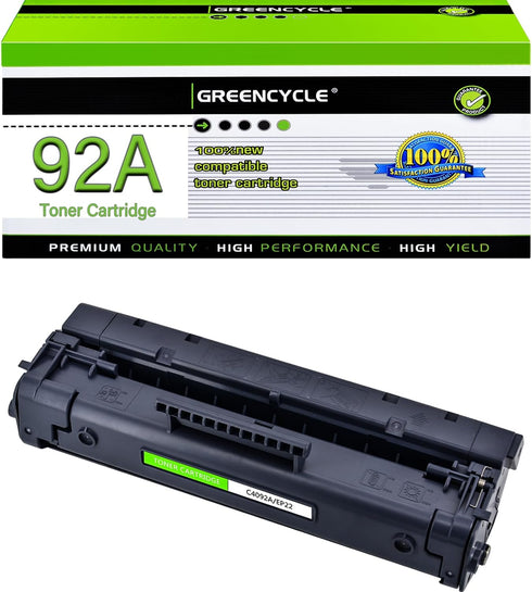 greencycle Compatible Toner Cartridge Replacement for HP 92A C4092A EP-22 LaserJet Models (Black, 1-Pack)