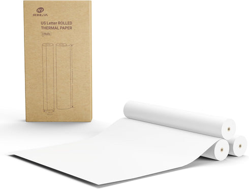 8.5 11 Inch, F82, PN81, 3 Rongta Rolled Thermal Printer Paper x Advanced Quick-Dry US Letter Size Thermal Paper