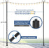 10 (1 Pack) FT String Light Poles Heavy Duty - Outdoor Patio Deck Light Poles for Outside with Anchor Base and Mounting