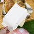 OFFIGAM 10x5 Inch Packaging 25pcs Sealable Greaseproof Kraft Paper Bags White Sandwich Pastry Snack Bags for Bakery