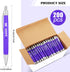 Qilery 200 Pcs Breast Cancer Pens Bulk - Pink Ribbon Retractable Ballpoint Pens for Charity Events