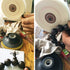 Hilitchi 2 Pcs 6 Inch Extra Thick Buffing Polishing Wheels for Bench Grinder, White (60 Ply) and Yellow (42 Ply), 1/2"
