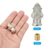 PATIKIL 33 16mm 2 Set x Lamp Finials Caps Knob, Solid Lamp Shade Top Decoration Screw Cap Nuts with Brass Reducing