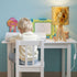 RAINFALLARING Tripod Bedside Table Lamp for Bedroom Elegant Yellow White Rose Bouquet Sunflowers Glitter Accents