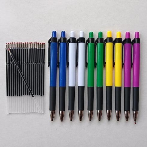 Twokiln Refills,0.7mm 10 20 Set(Blue Ballpoint Pens & Pen Ballpoint Pen Refills, Blue Ink, Pens