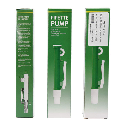 Lab Pipettes Scientific 10ml Pipette Pump, Green