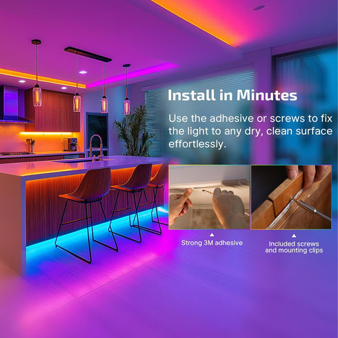 16.4ft OLIGHT Ostrip RGB LED Strip Light, Smart App Control, Music Sync, DIY Color Modes, for Bedroom, Gaming, TV, Home