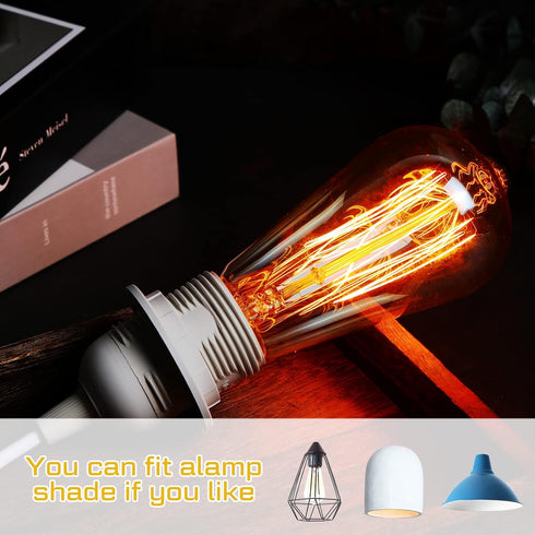 6 Bulb E27 Lamp(15 4.5 Reginary Pieces Hanging Light Cord Kit Lantern Cord Cable Extension Plug in Pendant with in-line