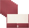 Better Office Products Two Pocket Portfolio Folders, 50-Pack, Burgundy, Letter Size Paper Folders