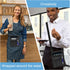 Server Waist Pouch with Adjustable Belt Serving Apron Bag with Four Pockets, One Key Chain and Two Pen Holders