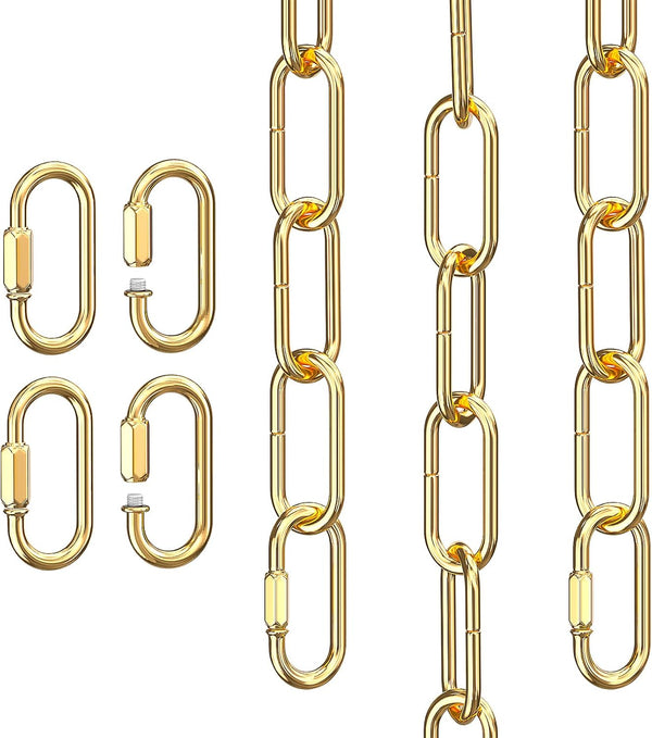 garini 6 Feet Gold Light Fixture Chain 6 Feet, Adjustable Metal Pendant