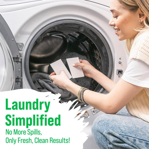 (104 Rockin' Green Active Wear Travel Laundry Detergent Sheets Unscented - Mess-Free Laundry Sheets Detergent