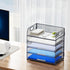 Marbrasse Paper Organizer Letter Tray, 5 Tier Mesh File Organizer with Handle for Home Office Supplies - Grey