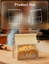 8.6"x4.3"x 11.0" Packaging (50, FireKylin Bakery Bags with Tin Tie Tab Lock Bread Bags for Homemade Bread Cookie Bags