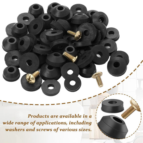Styquenzer 58 Hose Bib Repair Kit, PCS Faucet Washers Assorted Kit Flat and Beveled Replacement Rubber Washers, Faucet