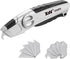 XW Fixed-blade Drywall Utility Knife, Non-retractable Heavy Duty Cutter with Extra 10 Blades