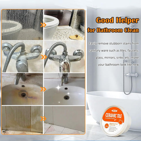 TIEDXIOY Stains-250g Tile & Grout Cleaner Paste, Bathroom Cleaner Fast Acting Non Toxic Cleaning Paste for Shower Tile