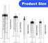 5pcs Plastic Syringes - 1ml, 3ml, 5ml, 10ml, 20ml, Reusable No Needle Measuring Syringes for Lab, Pet Feeding, Oil