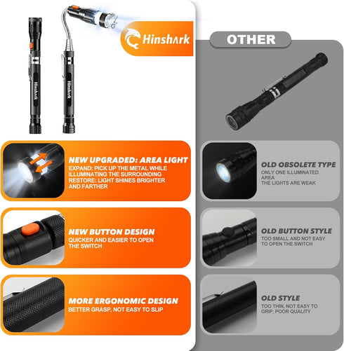 Set, Gifts for Men, Extendable Telescoping Magnetic Pickup Tools Anniversary Birthday Gift for Men Dad Husband Him