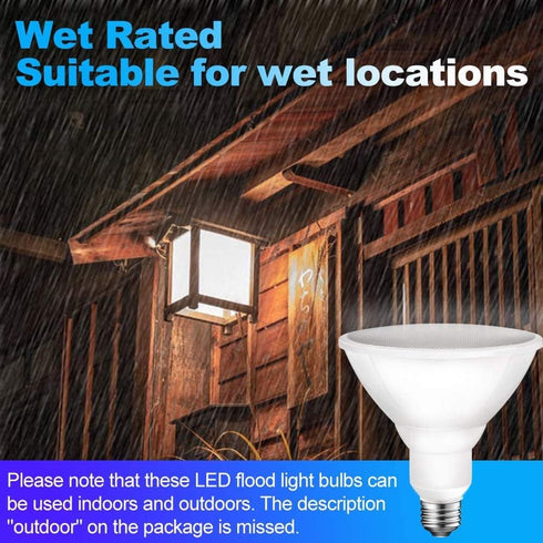 ENERGETIC PAR38 LED Flood Light Bulb, 5000K Daylight, 90W Equivalent, 11W Efficient, 900 Lumens, 2 Pack, Wet Rated