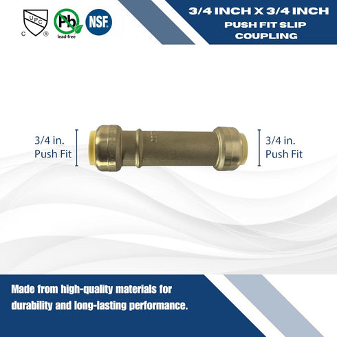 XFITTING 2 Pcs Push Fit Slip Coupling, 3/4 Inch x 3/4 Inch Push Fit Repair Coupling, 28-4-2=2XX
