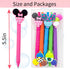 HL Hope&Luck 5PC Cute Mouse Head Character Ears Pens | Pen for Adults & Kids | Multi Color Cartoon Retractable Ballpoint Pens | Gift for School Teacher Student by HL Hope&Luck