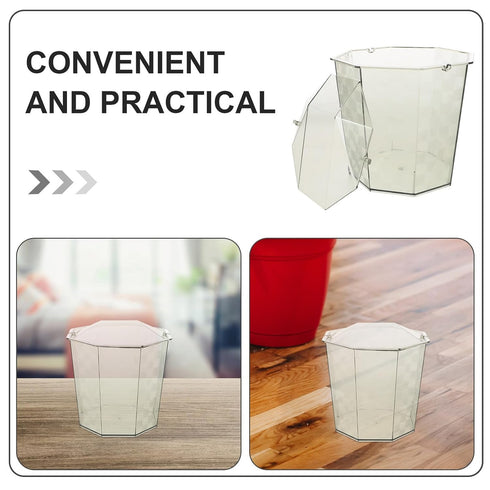 Countertop BESPORTBLE Mini Trash Can with Swing Lid Compact Lightweight Desktop Waste Bin for Office Kitchen Bathroom