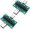 2 Pcs USB 3.1 Type-C Male to Female Test Board with PCB Board 24 Pins Double-Sided Socket for Data Transfer