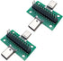 2 Pcs USB 3.1 Type-C Male to Female Test Board with PCB Board 24 Pins Double-Sided Socket for Data Transfer
