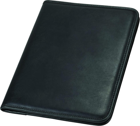 Samsill Professional Padfolio, Faux-Leather Mini Portfolio with 5 x 8 Writing Pad, Black