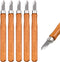 Marking Knife Woodworking Thin Blade Dual Bevel Striking Knife, Hardened Mn-V Steel, Heat Treated (6 Pieces)