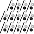 Secure Pen with Adhesive Chain and Holder, Black Ink, 14 Pieces for Home Office Supplies
