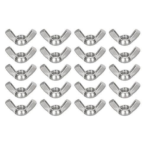 uxcell 5/16"-18 Wing Nut 25 Pcs, 304 Stainless Steel Butterfly Wing Nuts for Machinery, Electronic Equipment, DIY