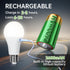 Bulbs 2600mAh Bulb 3 Dimmable (E26, Hook),1 Pack Kimjo Rechargeable Light with Remote, Keep Lighting During Power