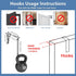 homyfort Over the Door File Organizer, Hanging Wall File Folders with 5 Large Pockets for Papers, Charts, Mails, Office