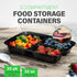 10 Pack 10 3 Bexter Compartment Trays with Lids for Takeout and Food Storage / Section compartment for portion control