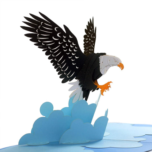 CUTE POPUP 4th of July Cards, 3D Unique Bald Eagle Card, Independence Day Pop Up Card for Family and Friends