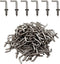100 Pcs 1/2" Small L Shaped Screw in Right Angle Hooks, Square Bend Jewelry Hooks in Silver