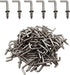 100 Pcs 1/2" Small L Shaped Screw in Right Angle Hooks, Square Bend Jewelry Hooks in Silver