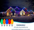 25 Pack C7 Multicolor LED Replaceable Bulbs, Dimmable Indoor Outdoor, 0.72W Night Light, C7/E12, IP65
