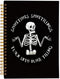Funny Skeleton Gothic Notebook Journal, Goth Gifts for Women, Witchy Journal, Spiral Notebook 5.5x8.3 for Office