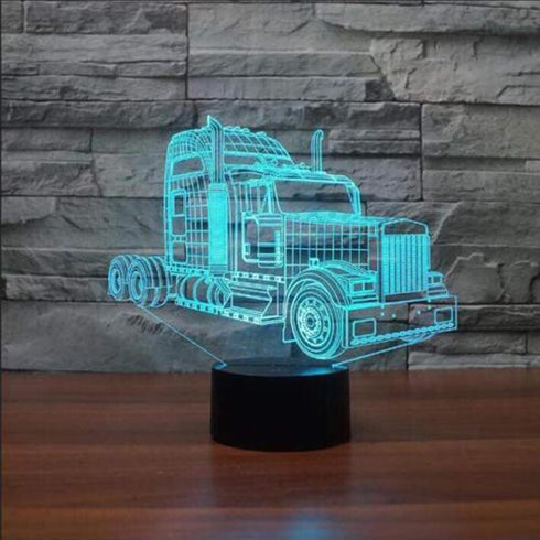 ZEZEFUFU 3D 7-Color Night Light LED Light Changing Table Desktop Remote Control LED Night Light Lamp