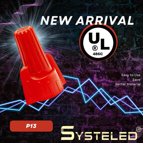 Red Winged Electrical Wire Bulk, 500 Pack Large Twist-on P13 Type Screw Terminals, 18-8 AWG 600V Connectors