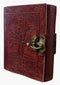 OVERDOSE Tree Leather Journal With Brass C-Lock - Handmade Journal For Students,