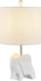 JONATHAN Y 17.5" White Elephant Kids Table Lamp, Whimsical Resin Bedside Lamp
